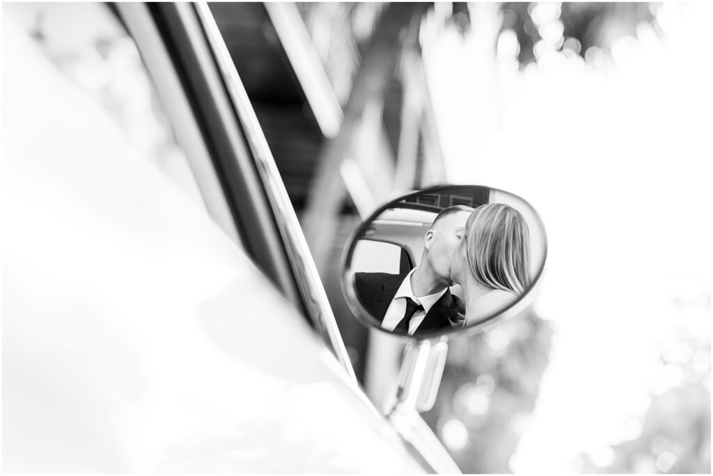 Candid moment of Matt and Taylor laughing together after their engagement.