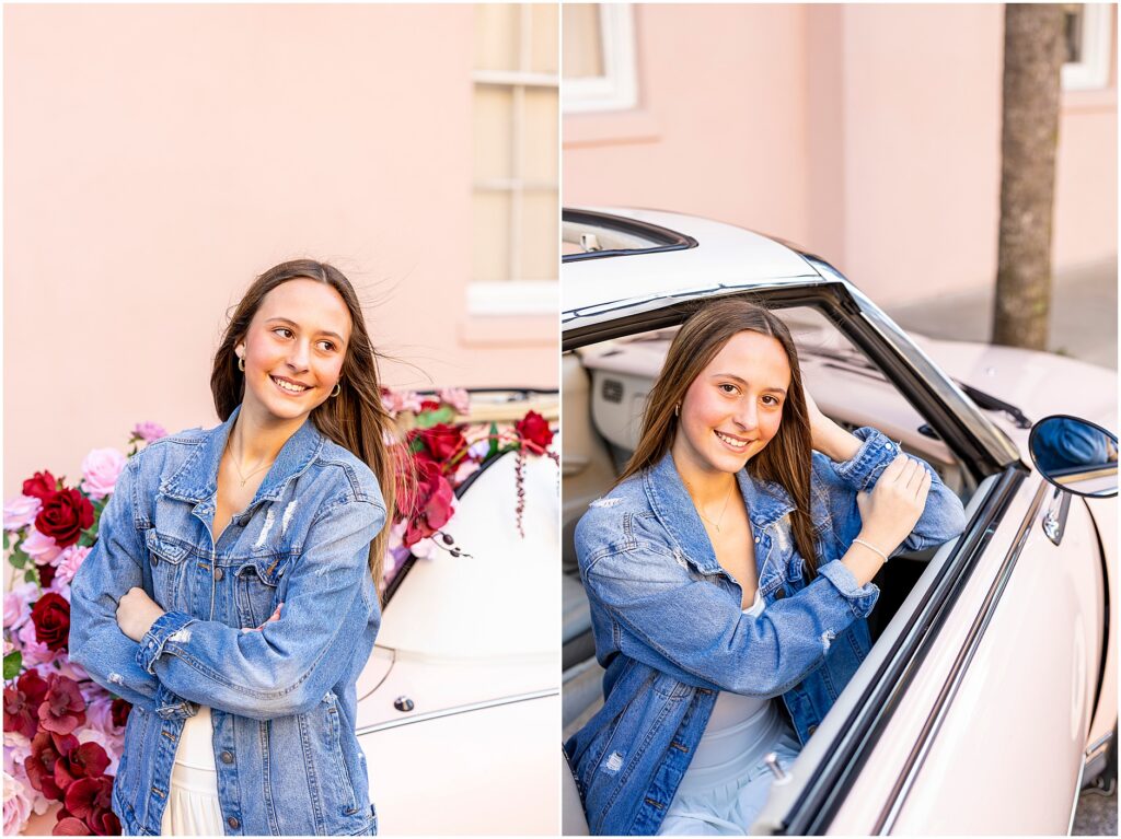 Fun and colorful 13th birthday mini session at The Mills House Charleston with decor by The Pink Figgy and florals by The Charleston Petal.