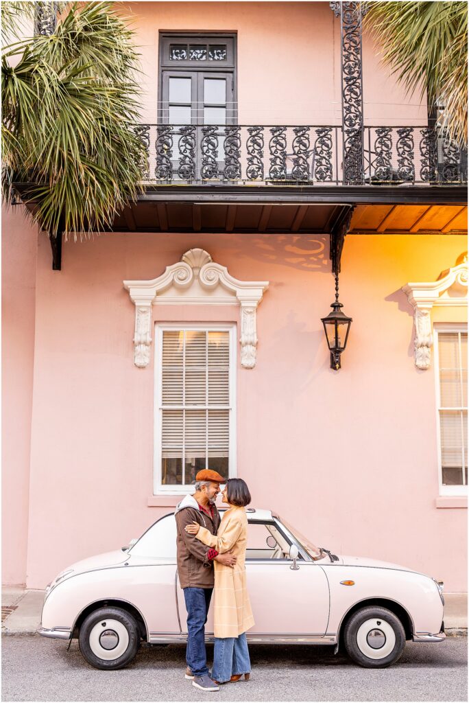 Romantic anniversary session at The Mills House with The Pink Figgy in Charleston, SC.