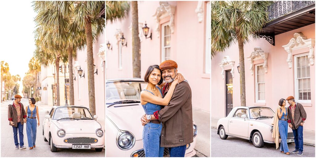 Valentine’s Day morning anniversary photography session at The Mills House Charleston.