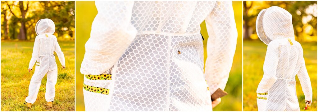 Behind the scenes brand photoshoot for e-commerce beekeeping apparel in Charleston, South Carolina