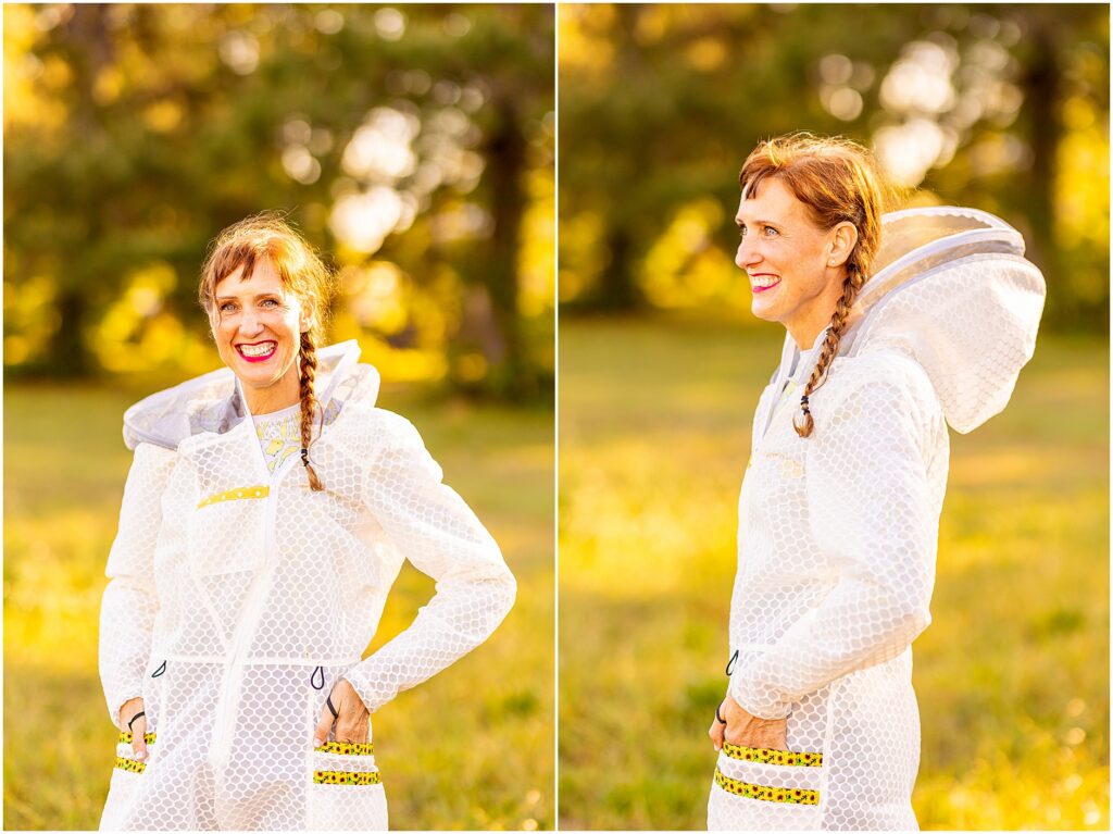 Brand photography of modern beekeeping suit by Jeometry Beewear™