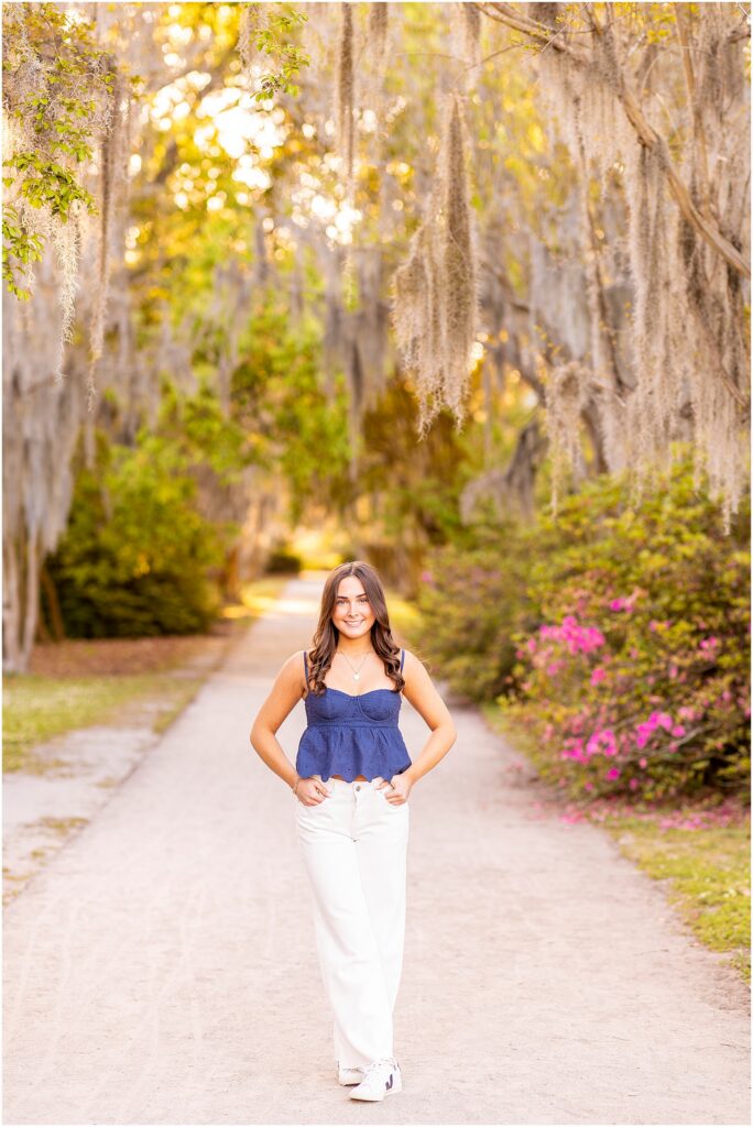 Hampton Park is creating a timeless backdrop for a high school senior's portriats