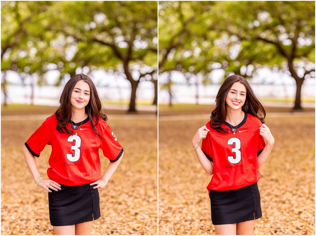 UGA college reveal senior pictures in Charleston South Carolina