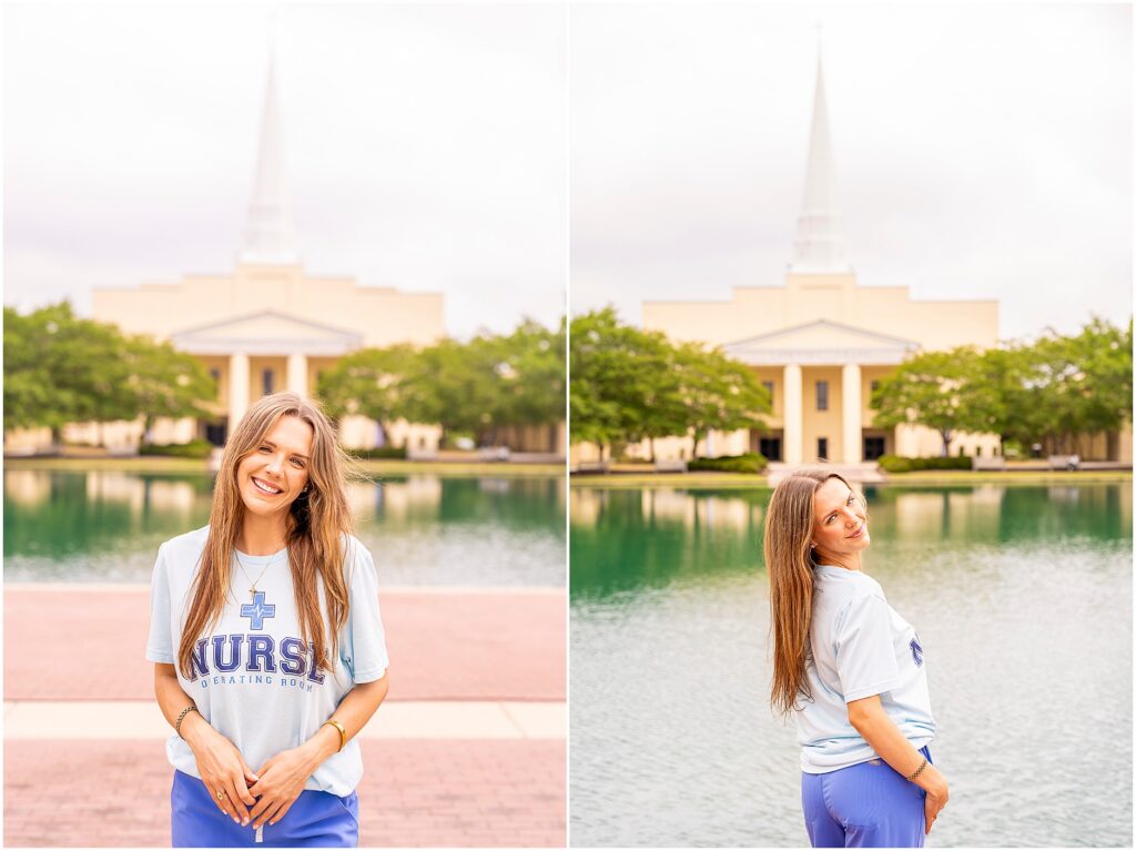 Nursing student senior photos at Charleston Southern University
