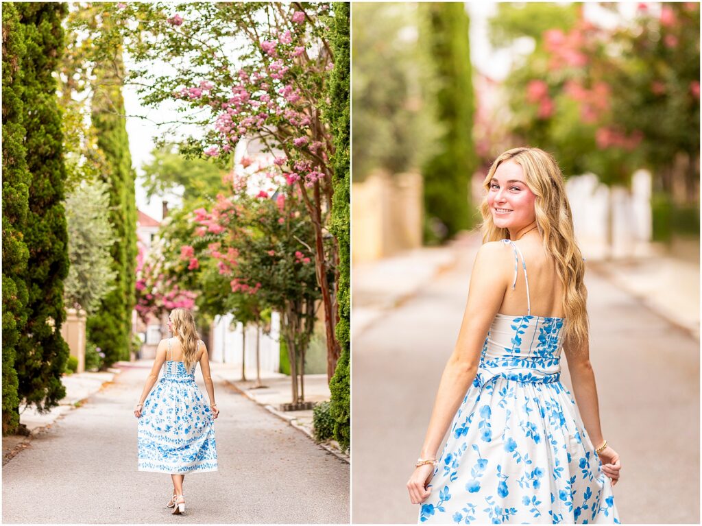 Charleston senior photographer capturing Remington in the heart of historic downtown.