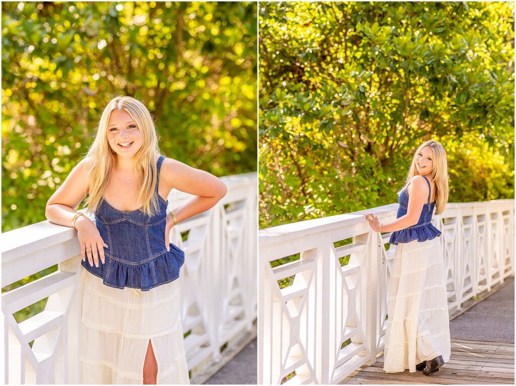 Senior portraits captured at Cypress Gardens during a Charleston senior photography session.