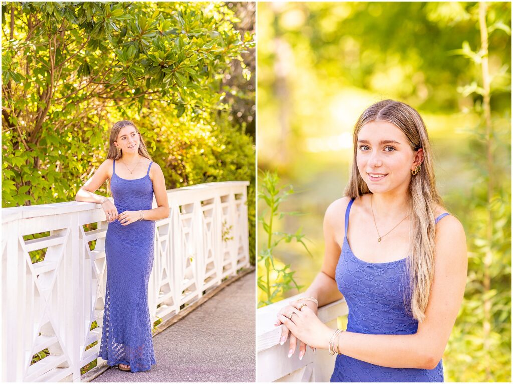 Senior portraits in a peaceful Lowcountry setting featuring Cypress Gardens and natural scenery.